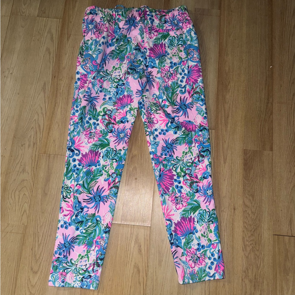 LILLY PULITZER size medium m Emora Knit Pant Mandevilla Baby Paradise - Picture 5 of 9